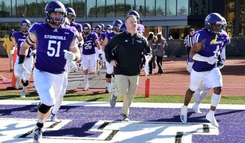 Stonehill has only played one Atlantic 10/CAA school ever, a 78-6 loss to Northeastern in 2003.