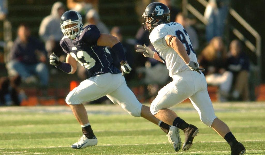 Monmouth and San Diego played in the inaugural Gridiron Classic in 2008
