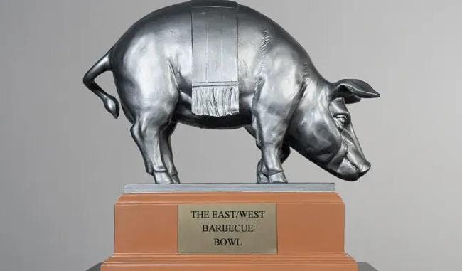 The East-West BBQ Bowl Trophy