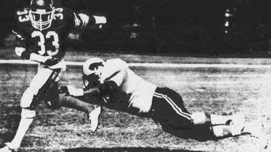 Action from Maine’s 1985 victory over Howard