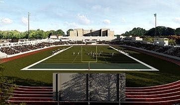 A rendering of the renovation plans for historic Hinchliffe Stadium